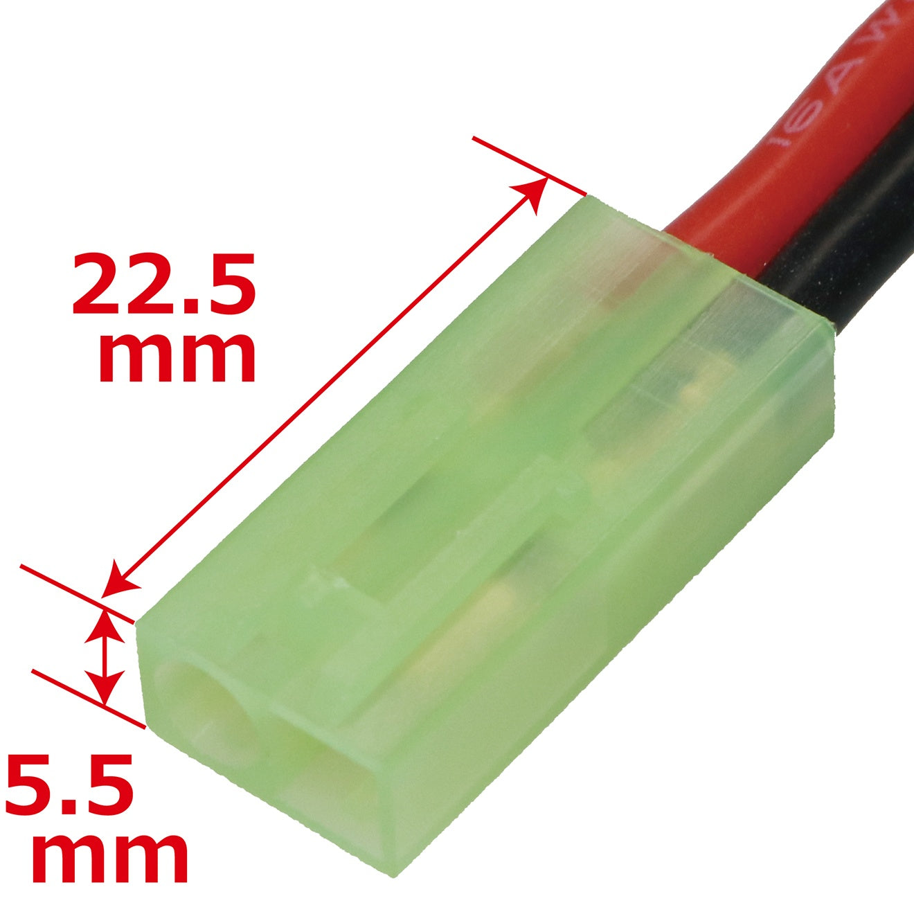 EAGLE RACING ミニバッテリー用 延長コード [サイズ：6cm / 10cm(ゴールドメッキ)]