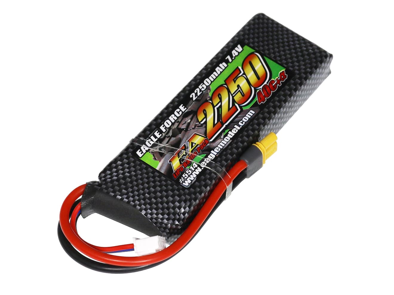 EAGLE FORCE EA2250 7.4V 2250mAh 40C+α Li-Poバッテリー [コネクタ：ミニS / 次世代(MR30)]