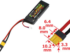 EAGLE FORCE EA2250 7.4V 2250mAh 40C+α Li-Poバッテリー [コネクタ：ミニS / 次世代(MR30)]