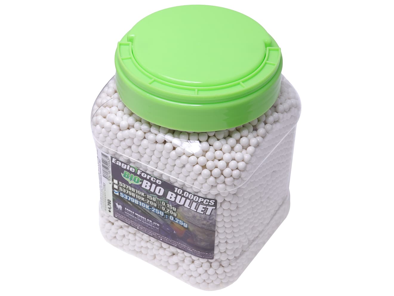 EAGLE FORCE バイオBB弾 10000発入(6mm弾 ホワイト) [重さ：0.2g / 0.25g]