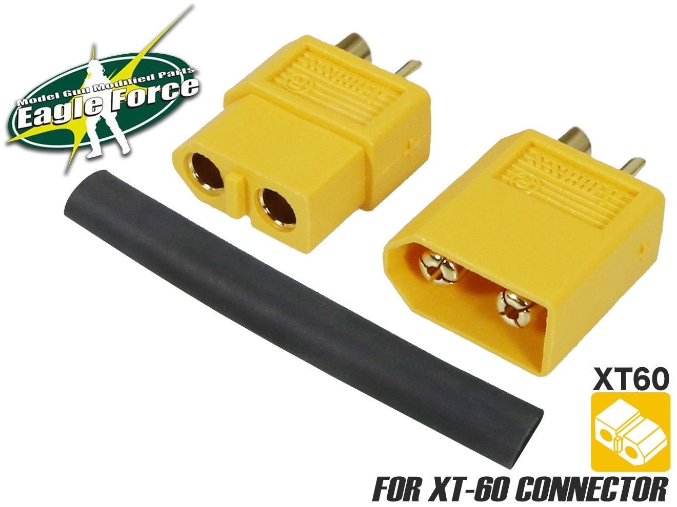 EAGLE RACING XT-60コネクターセット [カラー：ブラック / イエロー]