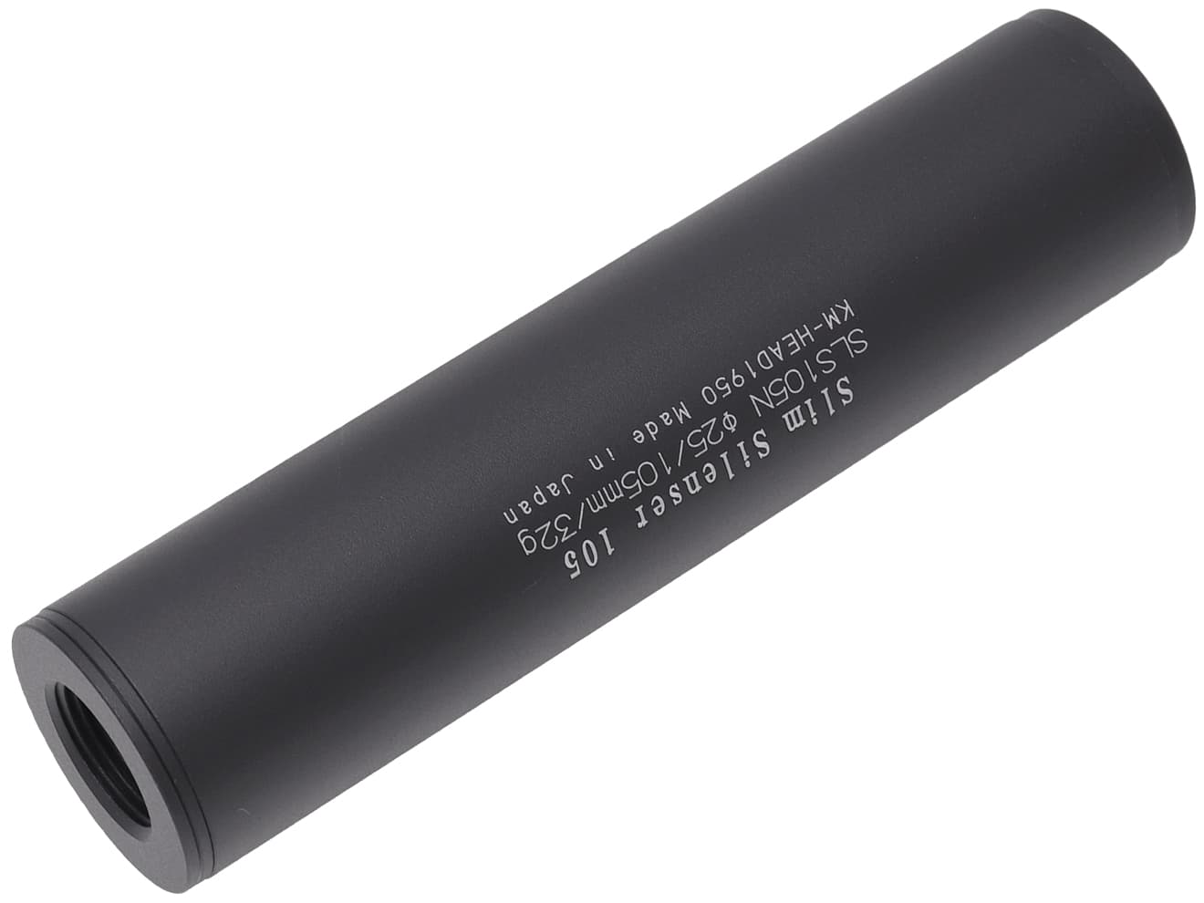 KM企画 Φ25mm スリムサイレンサー 14mm正/逆ネジ対応 [全長：60mm / 105mm / 150mm / 195mm]