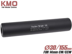 KM企画 Φ30mm フェザーウェイトサイレンサー 14mm正/逆ネジ対応 [全長：65mm / 110mm / 155mm / 200mm]
