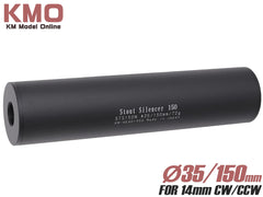 KM企画 Φ35mm スタウトサイレンサー 14mm正/逆ネジ対応 [全長：60mm / 105mm / 150mm / 195mm / 240mm]