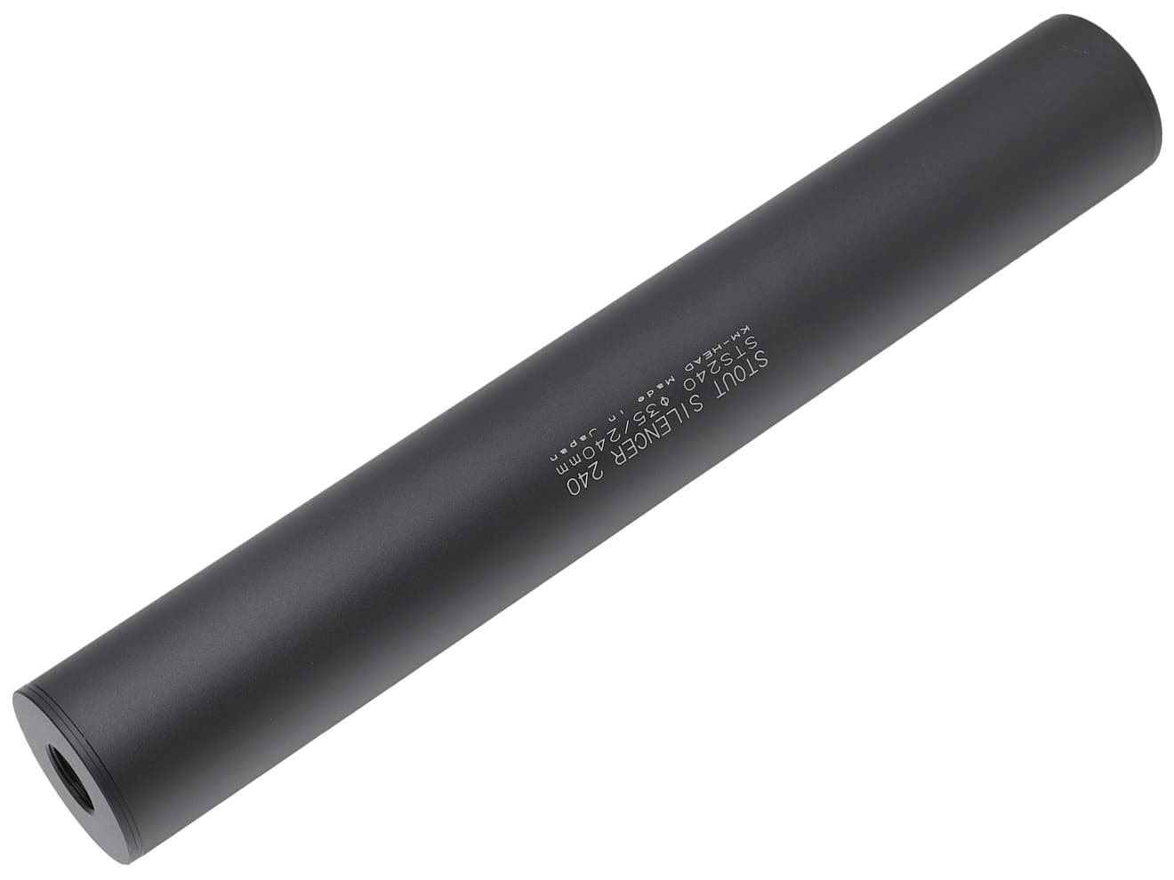 KM企画 Φ35mm スタウトサイレンサー 14mm正/逆ネジ対応 [全長：60mm / 105mm / 150mm / 195mm / 240mm]