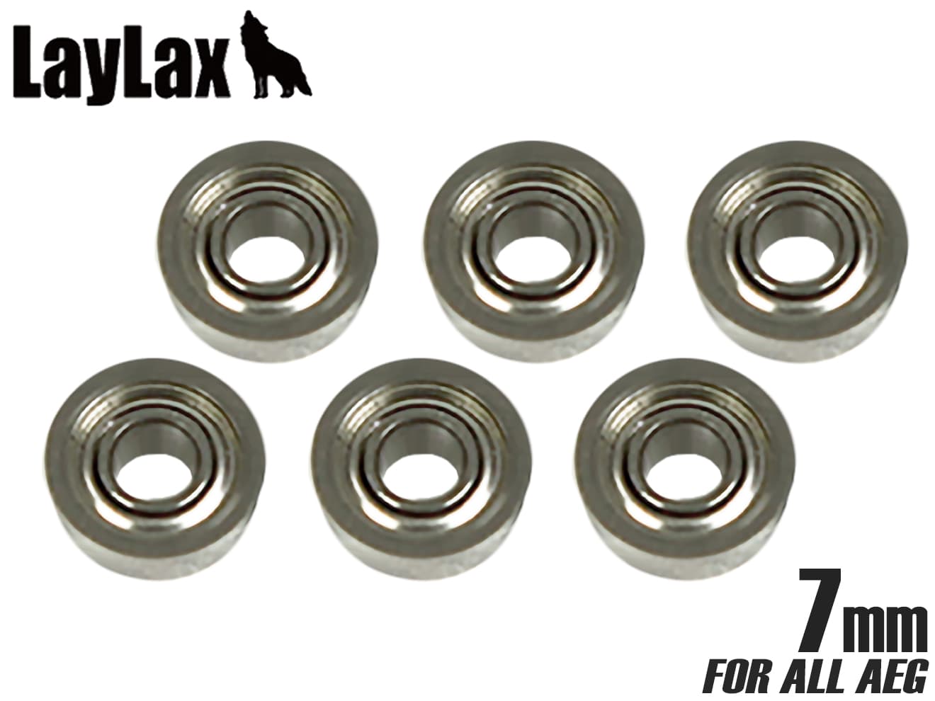 LayLax PROMETHEUS ベアリング軸受け 電動ガン用 6個入り [サイズ：6mm / 7mm]