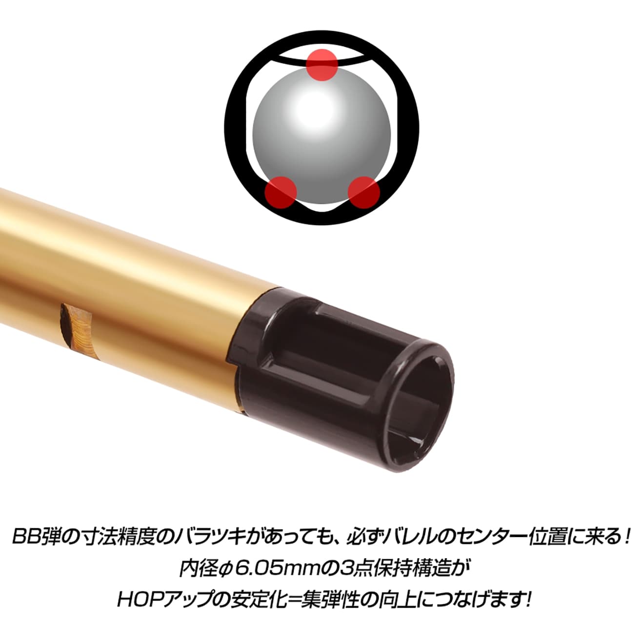 LayLax PROMETHEUS デルタストライクバレル(Φ6.20mmインナーバレル) 電動ガン用 [長さ：110mm / 300mm / 363mm / 433mm]