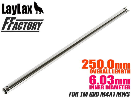 LayLax F.FACTORY Φ6.03 インナーバレル 250mm 東京マルイ GBB M4A1 MWS用