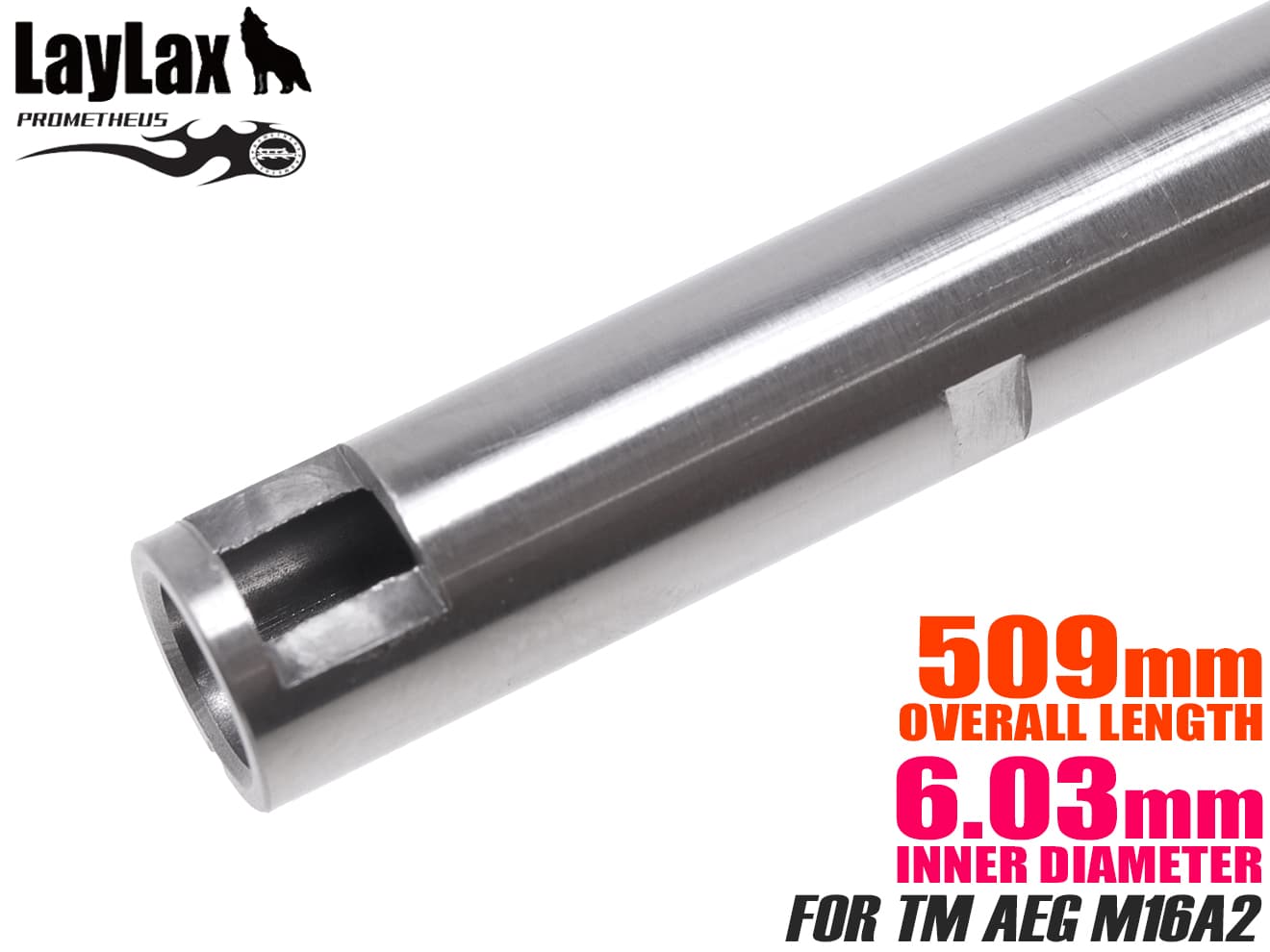 LayLax PROMETHEUS EGバレル(Φ6.03mm インナーバレル) 電動ガン用  [長さ：275.5mm / 280mm / 285mm / 300mm / 363mm / 407mm / 433mm / 455mm / 509mm]