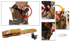 LayLax satellite 電動ハンドガン用 マガジンキーパー アダプタータイプ [カラー：BK / DE]