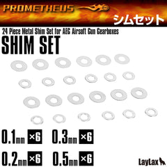 LayLax PROMETHEUS シムセット 電動ガン用(0.1mm・0.2mm・0.3mm・0.5mm各6枚入)