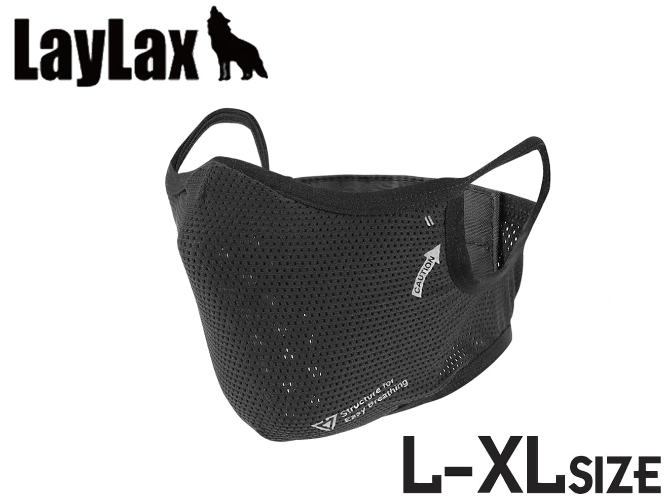 Laylax BATTLE STYLE イージーブレスフェイスガード [カラー・サイズ：BK・S-Mサイズ / BK・L-XLサイズ / TAN・S-Mサイズ / TAN・L-XLサイズ]
