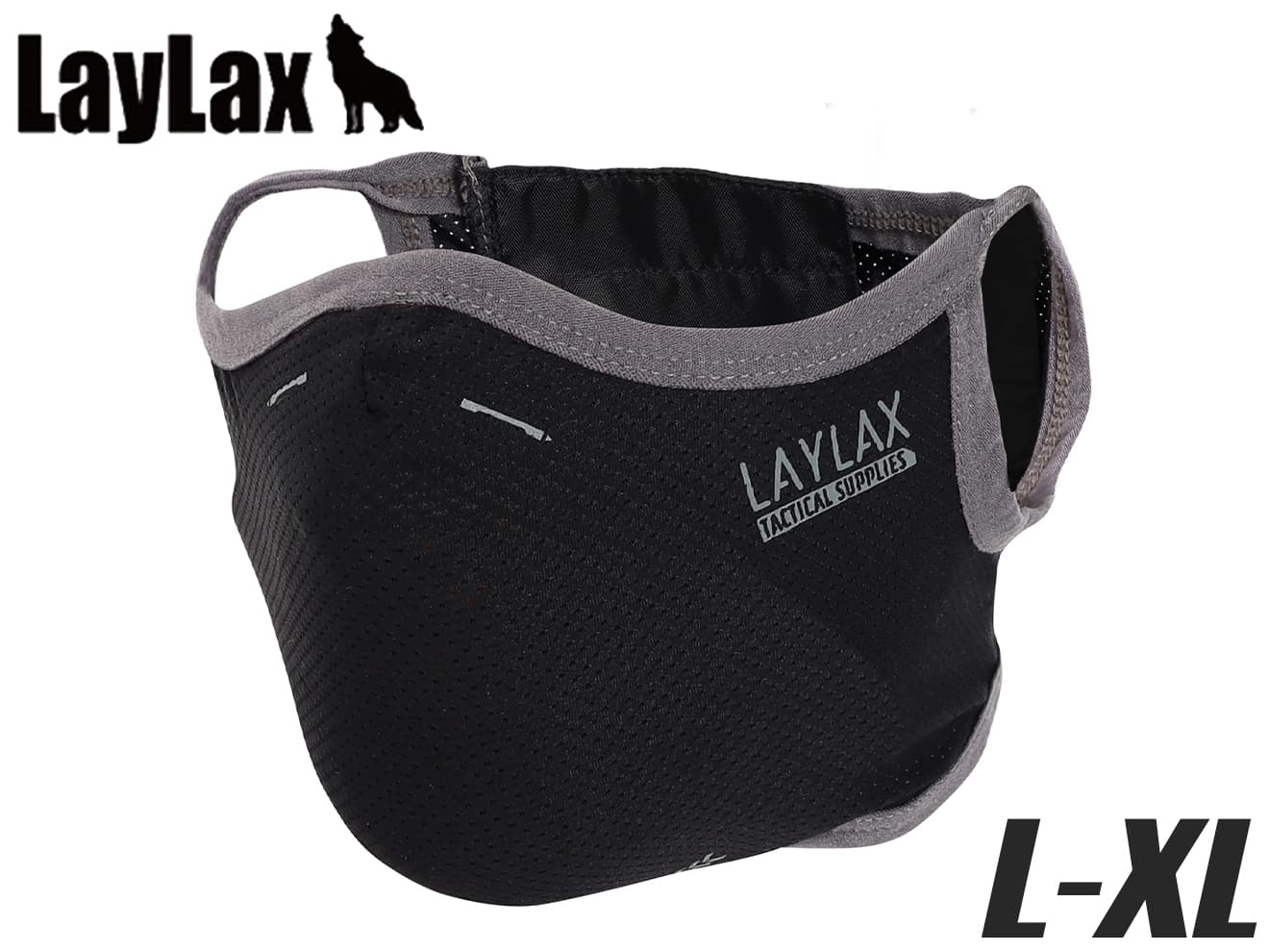 Laylax クール イージーブレス フェイスガード スポーツマスク Battle Style バトルスタイル BK [サイズ：S-M / L-XL]