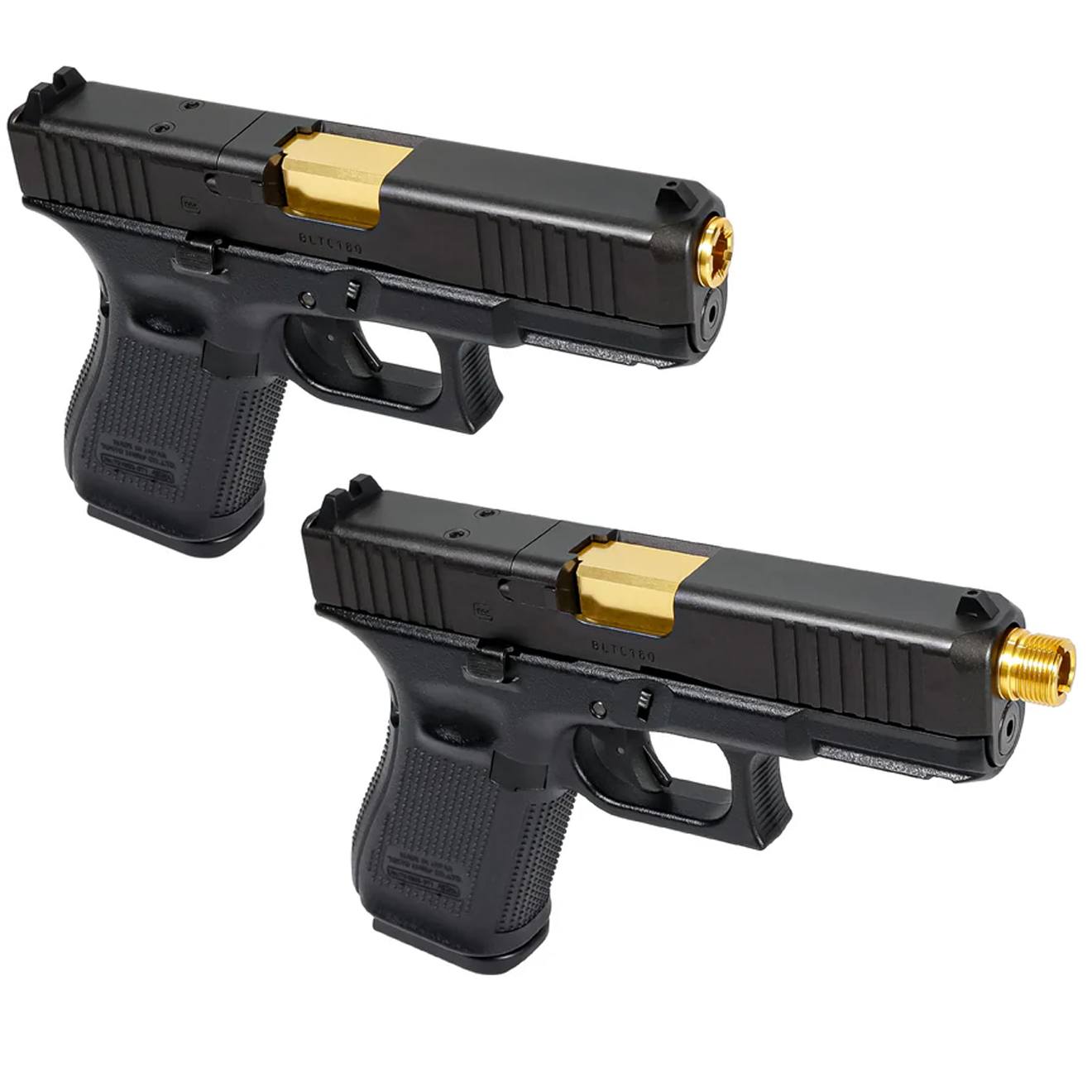 Laylax NINEBALL ノンリコイル 2WAY アウターバレル[東京マルイ GBB G19 Gen.5 MOS用] [カラー：ブラック / ゴールド / シルバー]