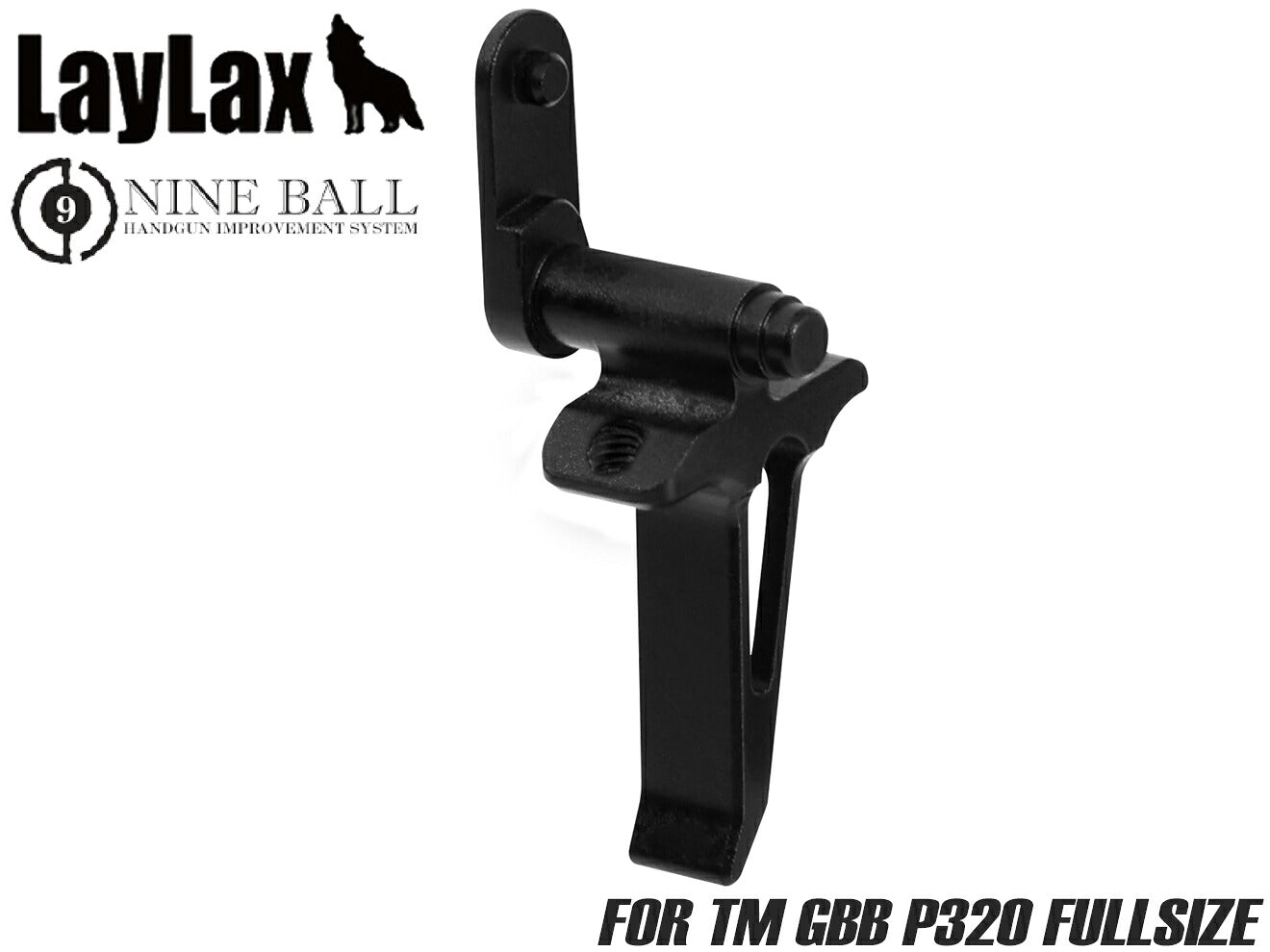 Laylax NINE BALL アジャスタブル ストレート トリガー BK [東京マルイ GBB P320フルサイズ対応] [カラー：ブラック / ゴールド]