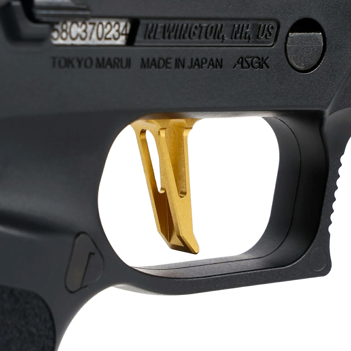 Laylax NINE BALL アジャスタブル ストレート トリガー BK [東京マルイ GBB P320フルサイズ対応] [カラー：ブラック / ゴールド]