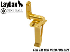 Laylax NINE BALL アジャスタブル ストレート トリガー BK [東京マルイ GBB P320フルサイズ対応] [カラー：ブラック / ゴールド]