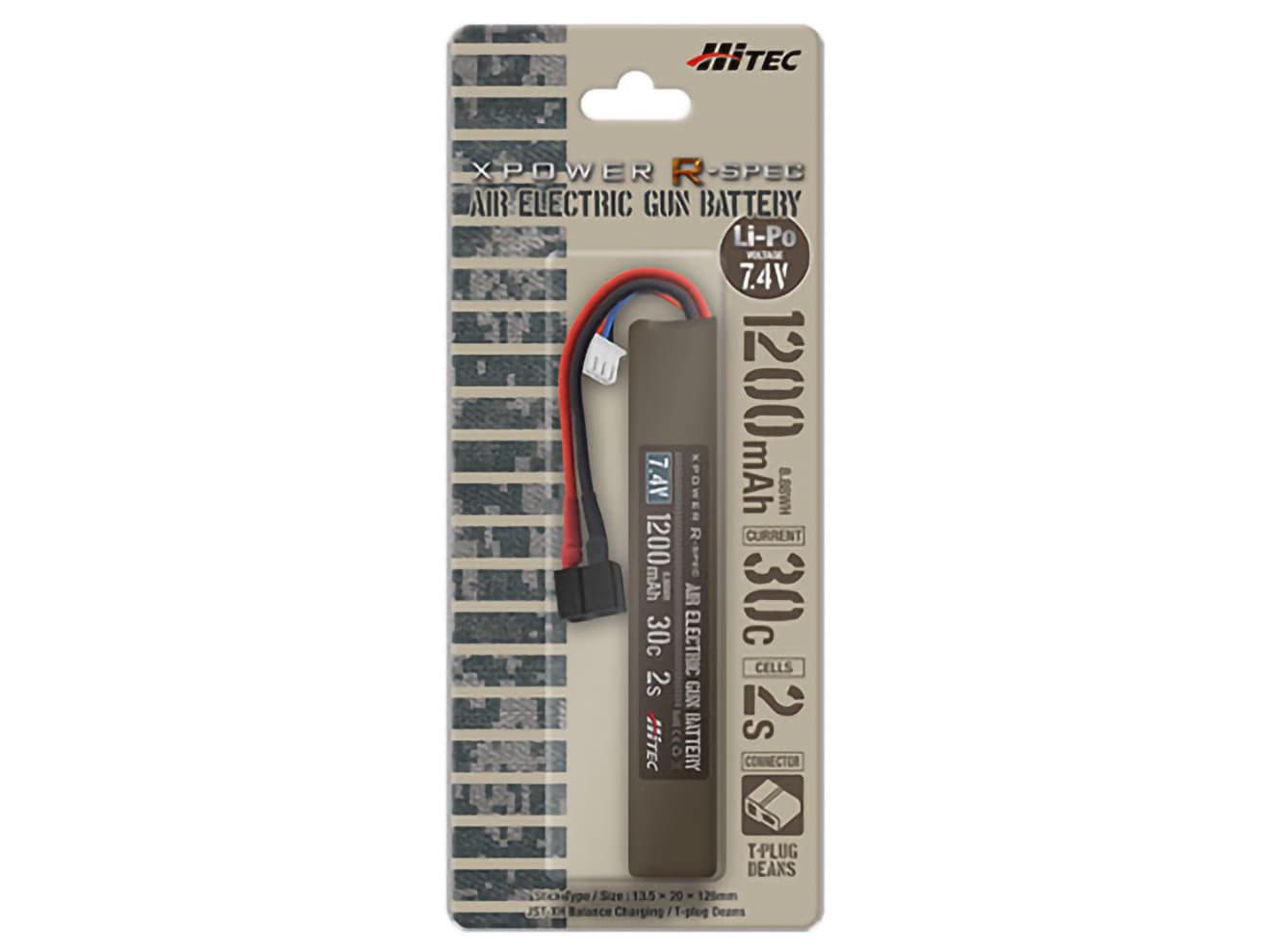 ハイテック Li-Po 7.4V 30C 2S(ディーンズ) [容量：1000mAh / 1200mAh]【ゆうパケット可】