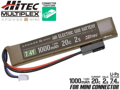 ハイテック Li-Po 7.4V 1000mAh 20C 2Sリポバッテリー [コネクター：タミヤ7.2V ミニS / ディーンズ2P]