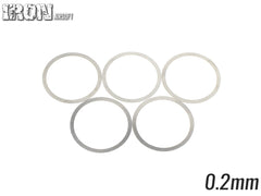 IRON AIRSOFT ステンレス バレルナットシムセット 5枚セット [厚み：0.5mm / 0.3mm / 0.1mm]