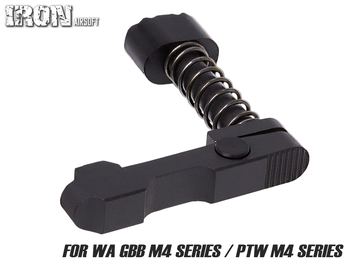 IRON AIRSOFT UAスタイル スチールCNC アンヒマガジンキャッチ for WA/PTW M4