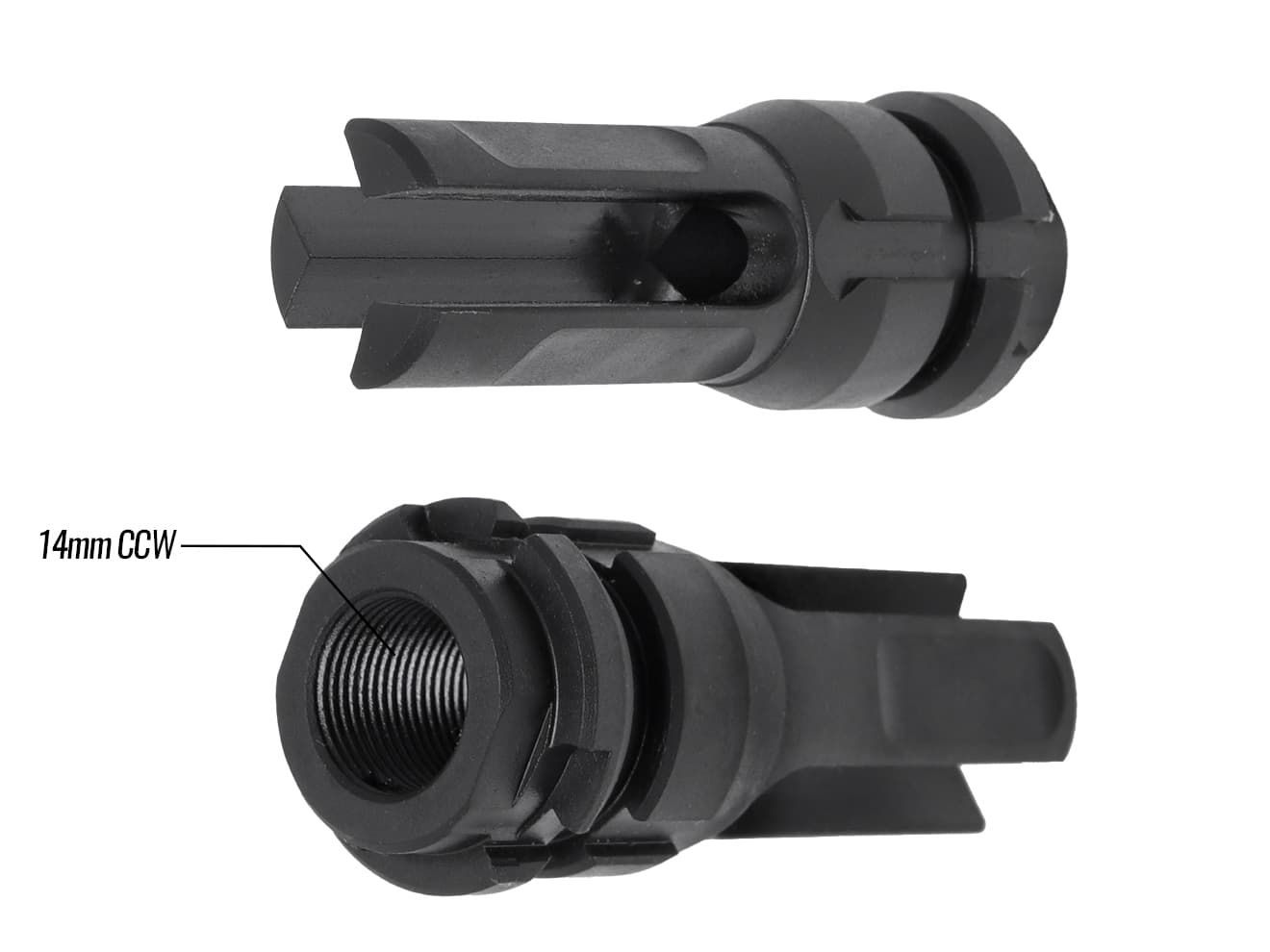 IRON AIRSOFT DEAD AIRタイプ KEYMO スチールCNC フラッシュハイダー 14CCW  [タイプ：ノーマルVer / リアルサイズVer]