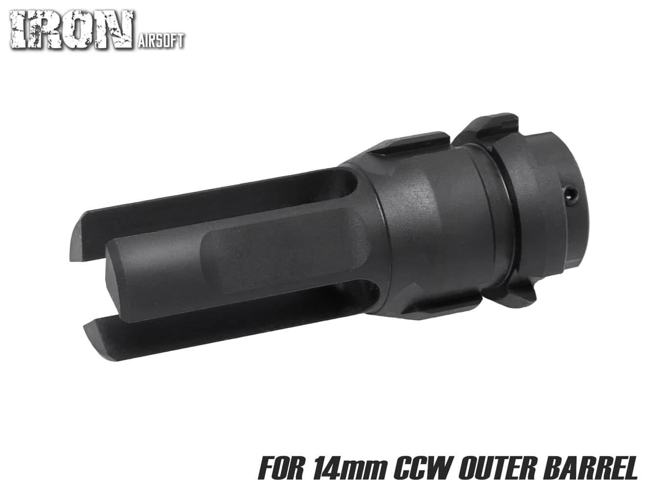 IRON AIRSOFT DEAD AIRタイプ KEYMO スチールCNC フラッシュハイダー 14CCW  [タイプ：ノーマルVer / リアルサイズVer]