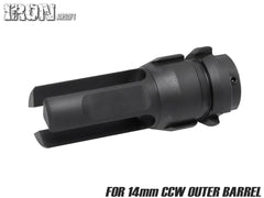 IRON AIRSOFT DEAD AIRタイプ KEYMO スチールCNC フラッシュハイダー 14CCW  [タイプ：ノーマルVer / リアルサイズVer]