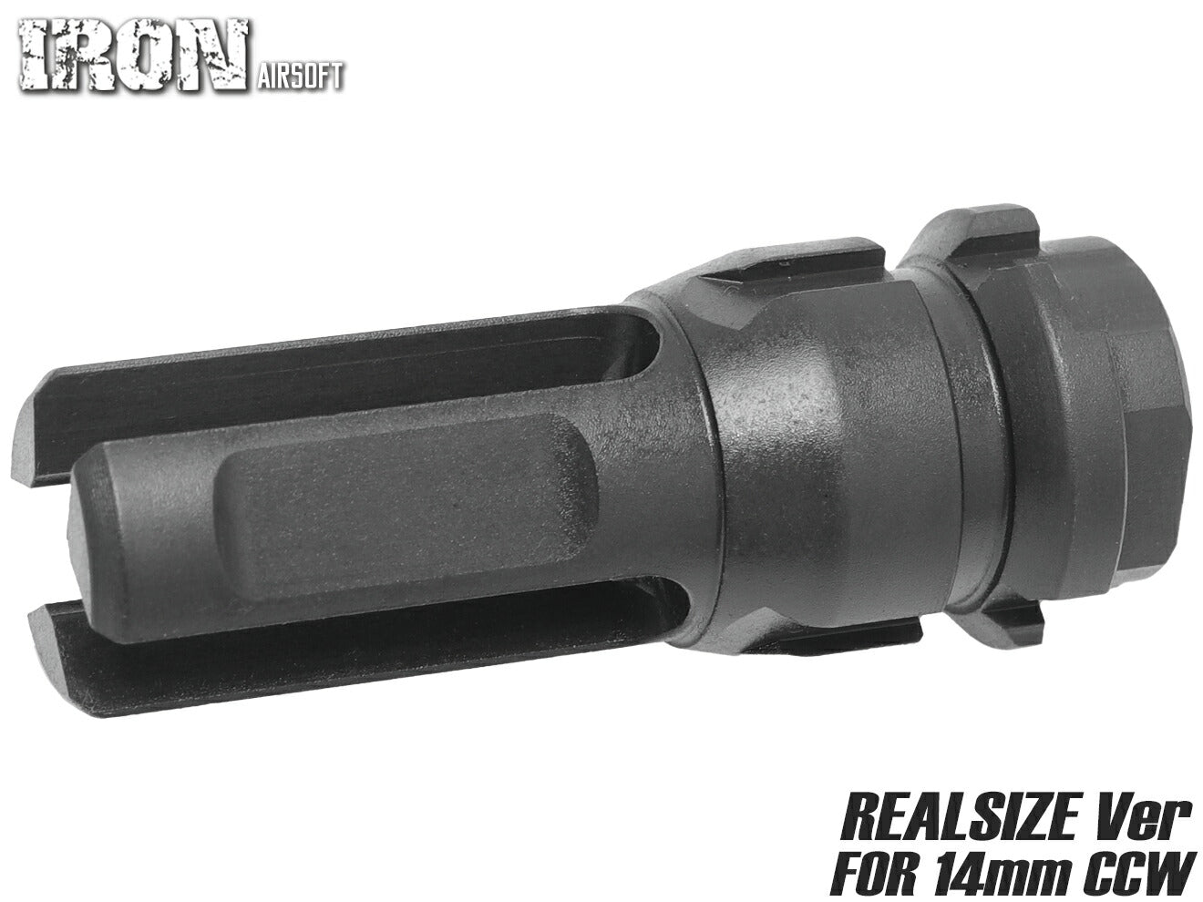 IRON AIRSOFT DEAD AIRタイプ KEYMO スチールCNC フラッシュハイダー 14CCW  [タイプ：ノーマルVer / リアルサイズVer]