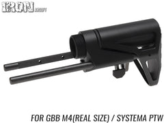 IRON AIRSOFT MAXIMスタイル SCW ショーティーストック GBB M4 [カラー：ブラック / FDE]