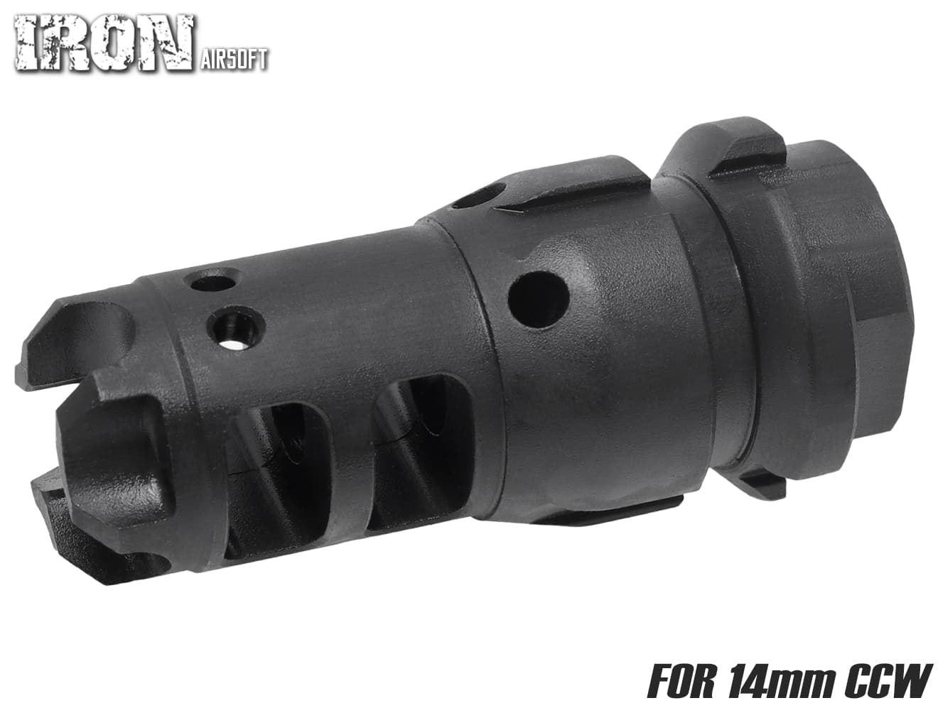 IRON AIRSOFT LANTAC Dragonタイプ KEYMO Wolfman スチールCNC マズルブレーキ 14mm逆ネジ