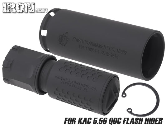 IRON AIRSOFT KACスタイル QDC/MCQ-PRT サプレッサー w/ サーマルカバー [カラー：BK / TAN]