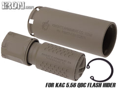 IRON AIRSOFT KACスタイル QDC/MCQ-PRT サプレッサー w/ サーマルカバー [カラー：BK / TAN]