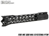 IRON AIRSOFT F-1 FIREARMS X7M M-LOK ハンドガード 7.5インチ for PTW/WE GBB M4 [サイズ：7.5インチ / 13インチ]