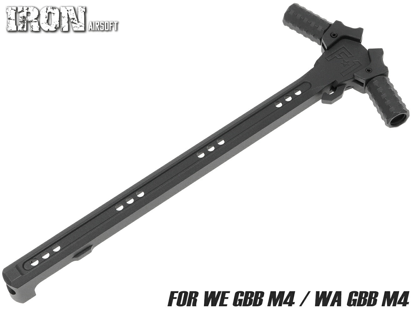 IRON AIRSOFT F-1 FIREARMS アルミCNC アンビチャージングハンドル [対応：WA・WE GBB M4・PTW / GHK GBB M4 / TM GBB M4]