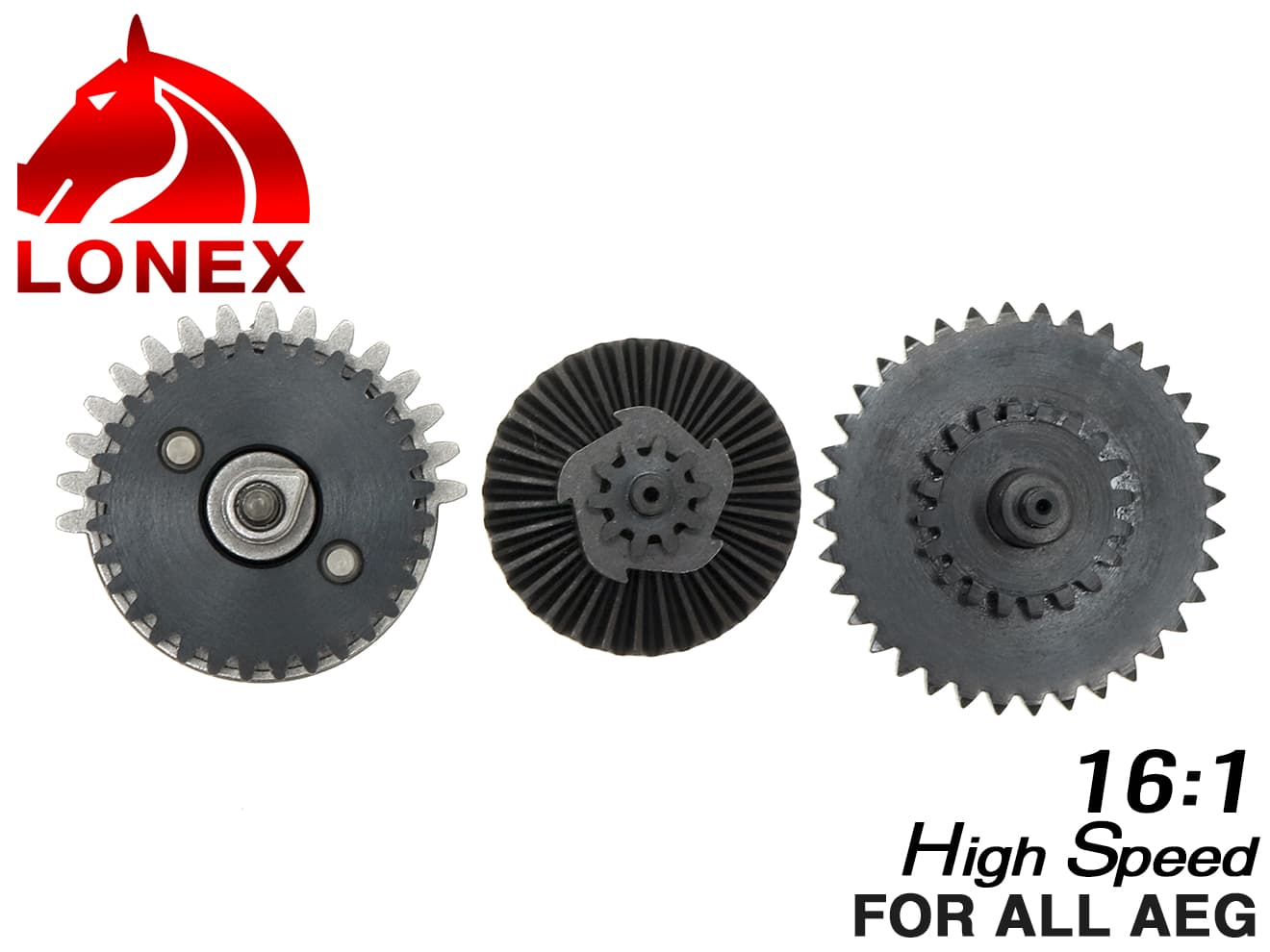 LONEX 18:1 強化スチール スタンダードギアセット [ギア比：18:1スタンダード / 16:1ハイスピード]