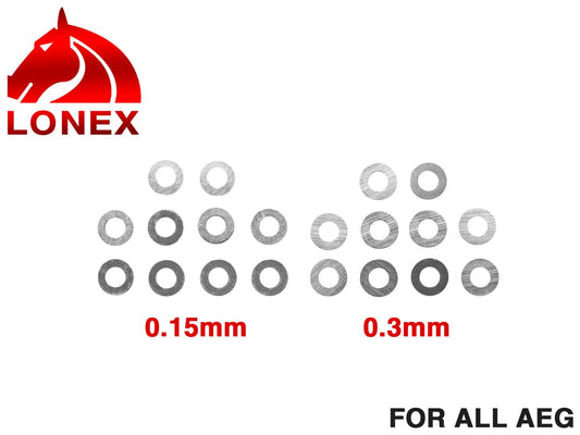 LONEX AEG シムセット 2種20枚 [セット内容：0.15×10枚 + 0.3×10枚 / 0.1×10枚 + 0.2×10枚]