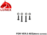LONEX AEG メカボックス スクリューセット(ミリネジ) [適合：Ver2 / Ver3]