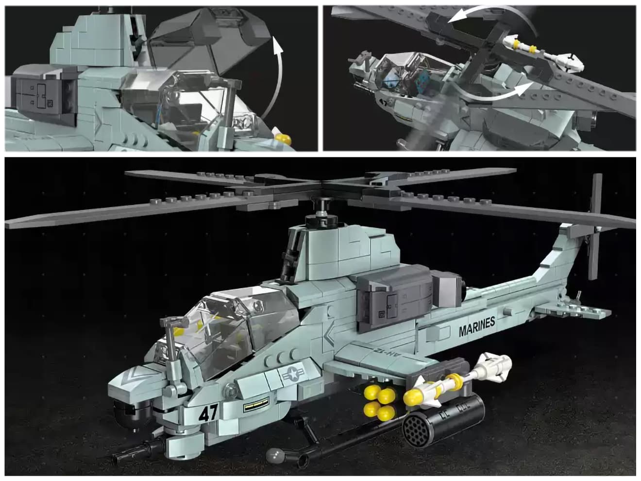 AFM AH-1Z ウ゛ァイパー 攻撃ヘリコプター 597Blocks | ミリタリー