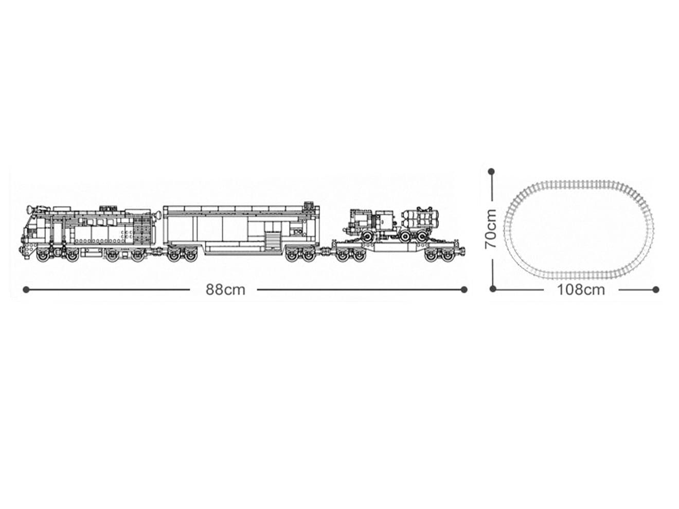 AFM 中国軍 DF-41 大陸間弾道ミサイル+ディーゼル軍用列車 1174Blocks
