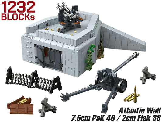 AFM ドイツ軍 「大西洋の壁」トーチカジオラマブロックセット 1232Blocks