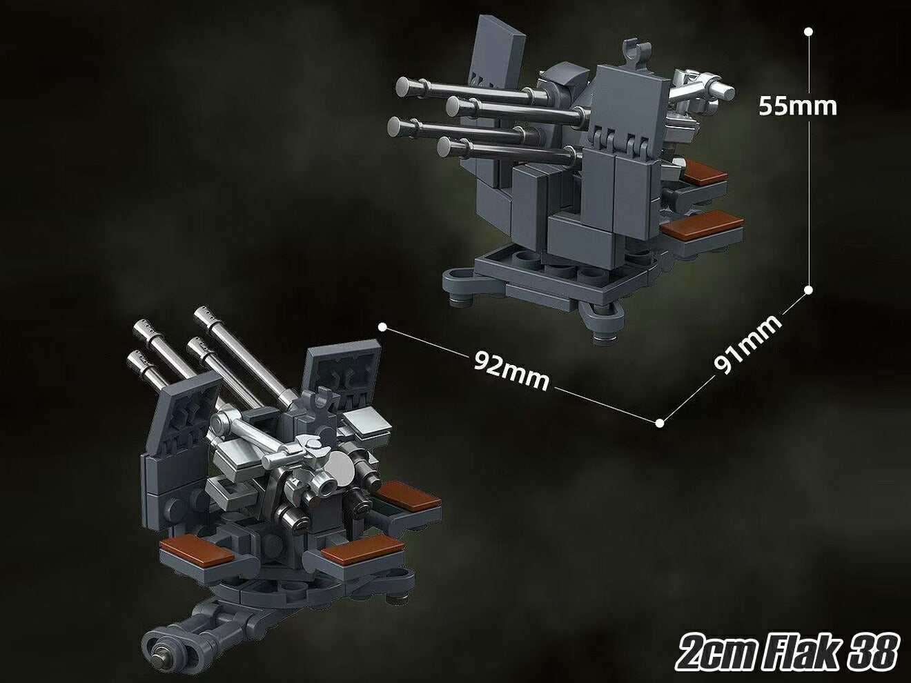AFM ドイツ軍 「大西洋の壁」トーチカジオラマブロックセット 1232Blocks