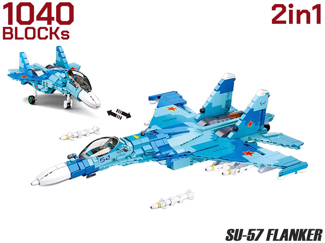 AFM Su-27 フランカー 2in1 1040Blocks