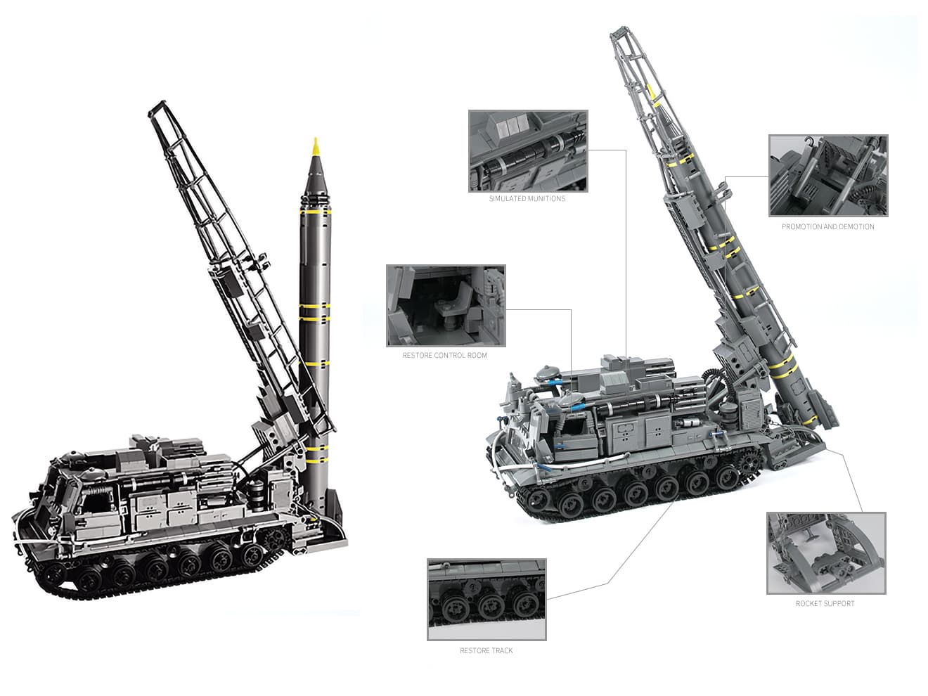 AFM 8K11スカッドA + 8U218 輸送起立発射機 1750Blocks