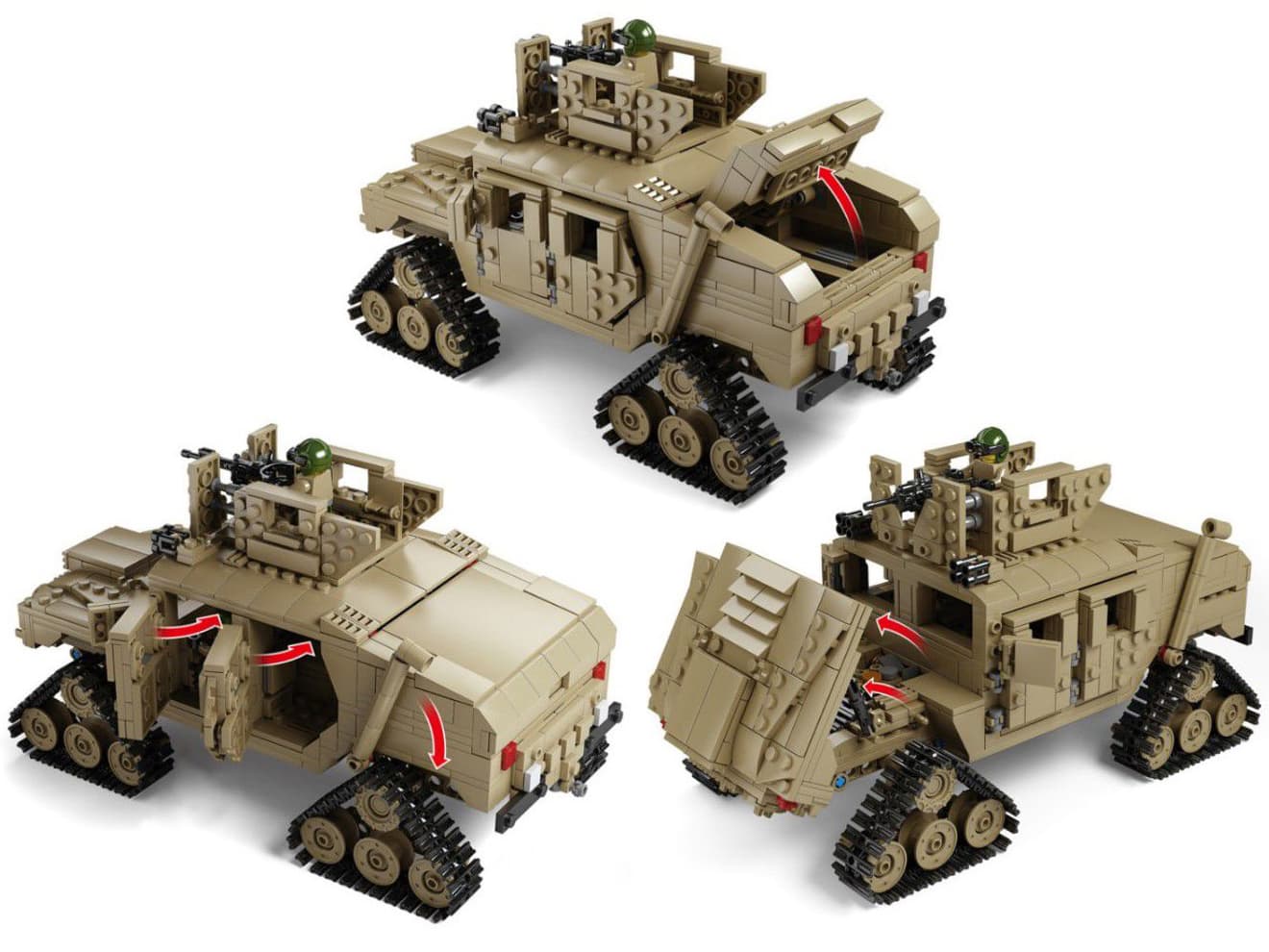AFM 2in1 M1A2 エイブラムス / HMMWW 無限軌道Ver 1463Blocks