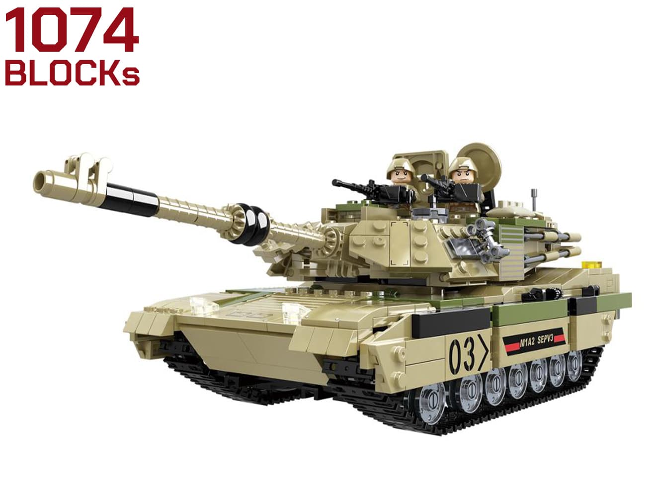AFM ワールドタンクシリーズ アメリカ軍 M1A2 SEPV2 エイブラムス主力戦車 1074Blocks
