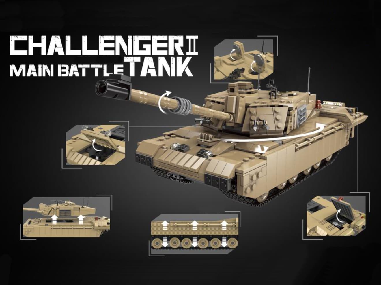 AFM チャレンジャー2 主力戦車 1441Blocks | ミリタリーベース