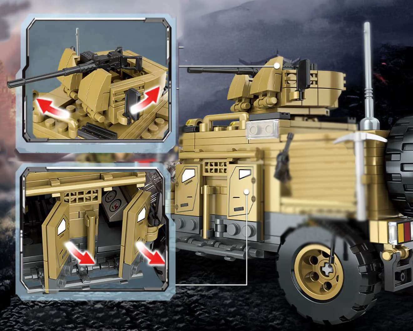 AFM M-ATV M1240A1 耐地雷/伏撃防護装甲車 488Blocks