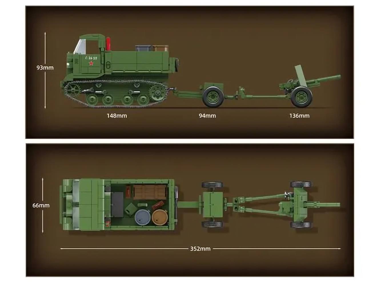 AFM ソ連軍 STZ-5 砲兵トラクター 733Blocks