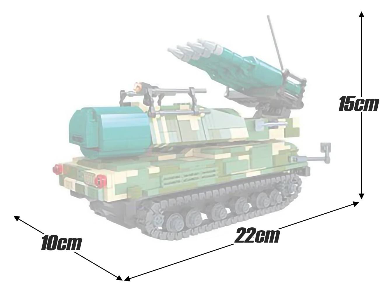 AFM ブークM1-2 地対空ミサイル車 986Blocks | ミリタリーベース